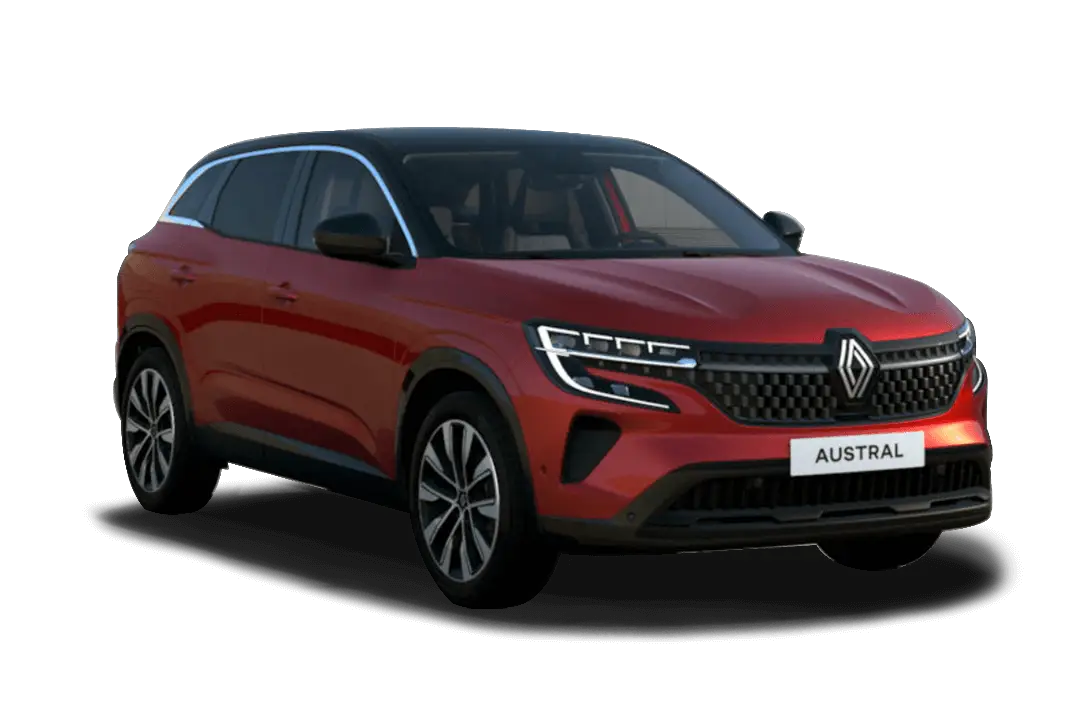 Renault-Austral-Röd-flamme-Svart-Tak