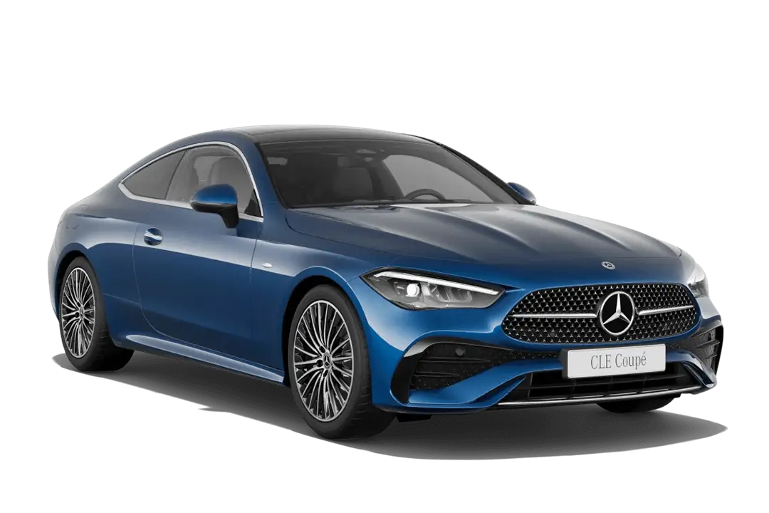 Mercedes-Benz-CLE-300e-AMG-Cupé-Spektralblå-metallic